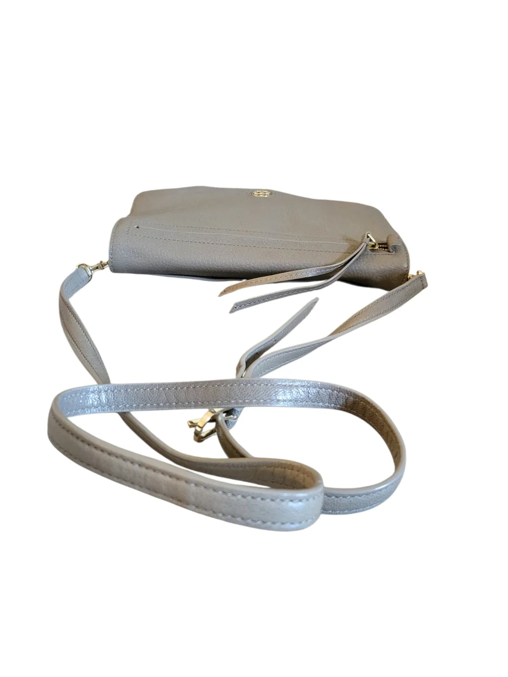 Tory Burch Gray Crossbody Leather Handbag